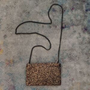 J. Crew Copper Glitter Evening Bag